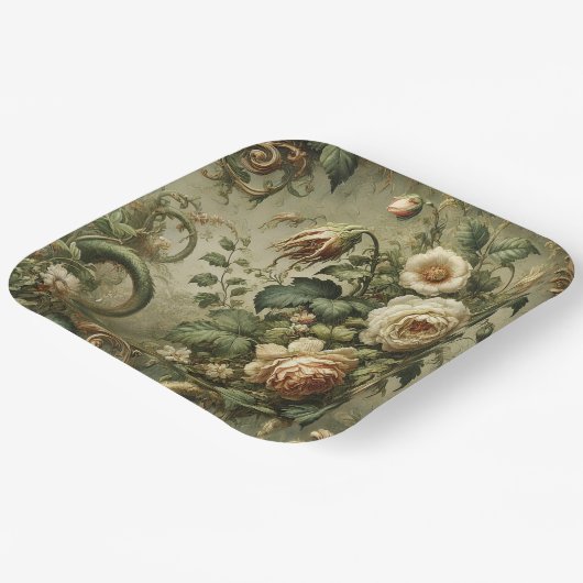 Fade to Grace - Gotisches Barock Pappteller (Gewinkelt)