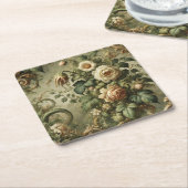 Fade to Grace - Gotisches Barock Rechteckiger Pappuntersetzer (angewinkelt)