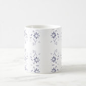 Faded Blue and White Floral Pattern Kaffeetasse (Mittel)