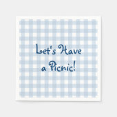 Faded Blue Gingham Picnic Serviette (Vorderseite)