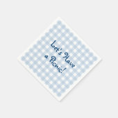 Faded Blue Gingham Picnic Serviette (Ecke)