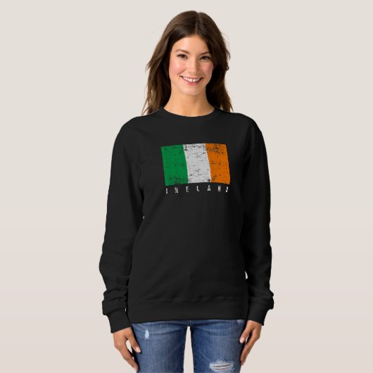 Faded Distressed Irish Flag Ireland Flag Sweatshirt (Vorne ganz)