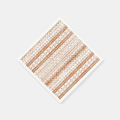 Faded Fair Isle Strick Aquarell Cabincore Orange Serviette (Ecke)