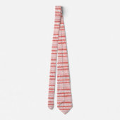 Faded Fair Isle Strick Aquarellfarbe Rot Krawatte (Rückseite)