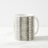 Faded Fair Isle Strick Wasserfarbe Schwarz Kaffeetasse (VorderseiteRechts)