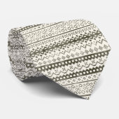 Faded Fair Isle Strick Wasserfarbe Schwarz Krawatte (Gerollt)