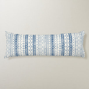 Faded Fair Isle Watercolor Cabincore blauen Creme Seitenschläferkissen