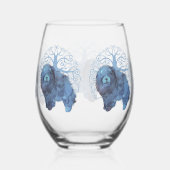FADED GENES Chow Chow Stemless Wine Glass Weinglas Ohne Stiel (Rechts)