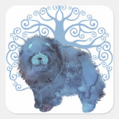 FADED GENES Chow Tree of Life Quadratischer Aufkleber (Vorderseite)