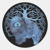 FADED GENES Chow Tree of Life Runder Aufkleber (Vorderseite)