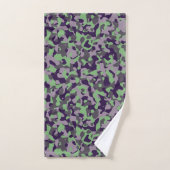 faded green and violet camo abstract badhandtuch set (Handtuch)