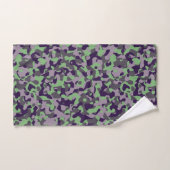 faded green and violet camo abstract badhandtuch set (Handtuch)