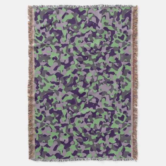 faded green and violet camo abstract decke (Vorderseite Vertikal)