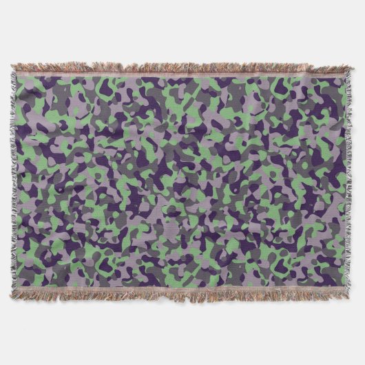faded green and violet camo abstract decke (Vorderseite)