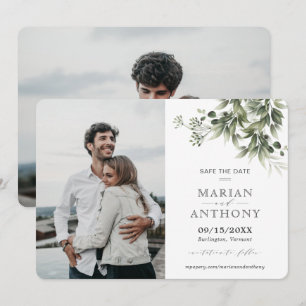 Faded Greenerenery Eucalyptus Save the Date