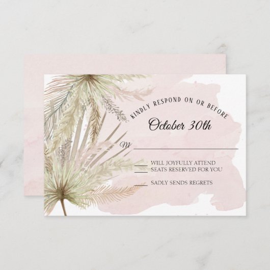 Faded Greenerenery Tropical Beach Boho Jungle Eart Einladung (Vorne/Hinten)