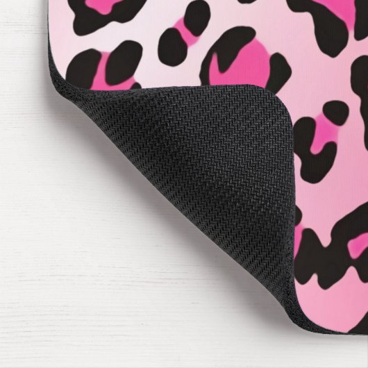 Faded Pink Fantasy Leopard Spots Muster Mousepad (Ecke)