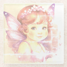 Faded Purple little Fairy Glasuntersetzer
