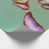 FADED STRIPES IN GRÜNEN FLÄCHEN UND SCHALTFLÄDEN GESCHENKPAPIER (Ecke)