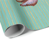 FADED STRIPES IN GRÜNEN FLÄCHEN UND SCHALTFLÄDEN GESCHENKPAPIER (Rolleneckpunkt)