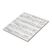 Faded Subtle Black and White musinotes Fliese (Seite)