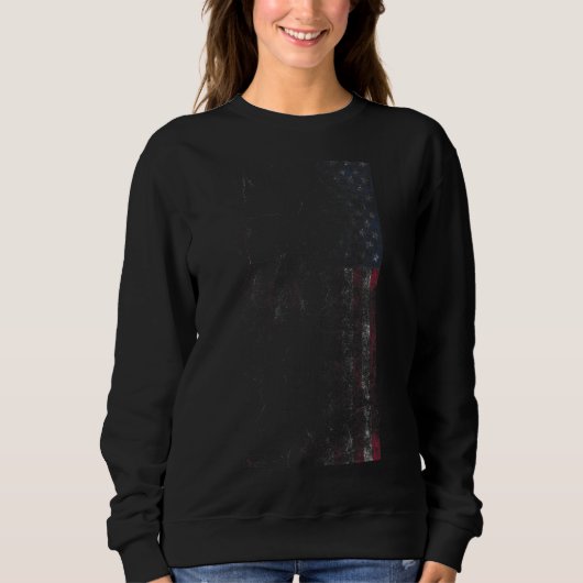 Faded US Flag Retro Vintag Sweatshirt (Vorderseite)