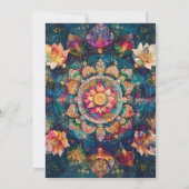 Fäden des Lichts | Florales Mandala-Design Einladung (Rückseite)