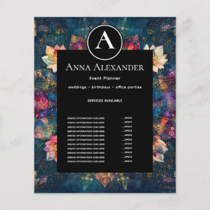 Fäden des Lichts Florales Mandala-Design Flyer