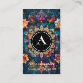 Fäden des Lichts | Florales Mandala-Design Visitenkarte (Vorderseite)