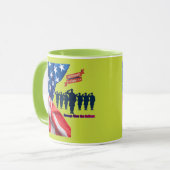 Fäden des Patriotismus grün Tasse (Vorderseite Links)