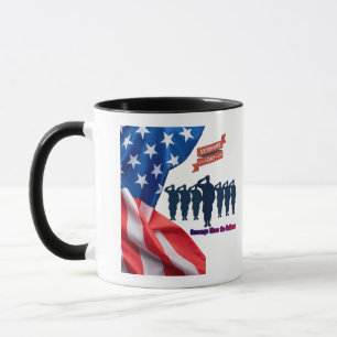 Fäden des Patriotismus Stolz schwarz & weiß Tasse