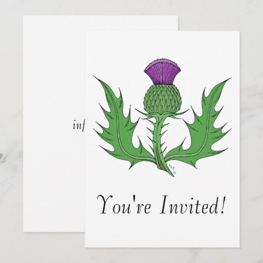 Faden Einladung (Vorne/Hinten)