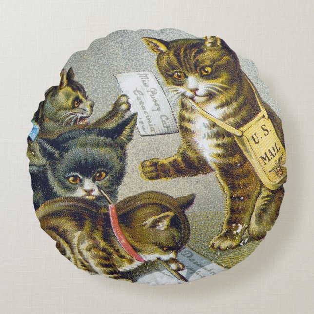 Faden-Geschäftskarte, 1880 Rundes Kissen (Vorderseite)