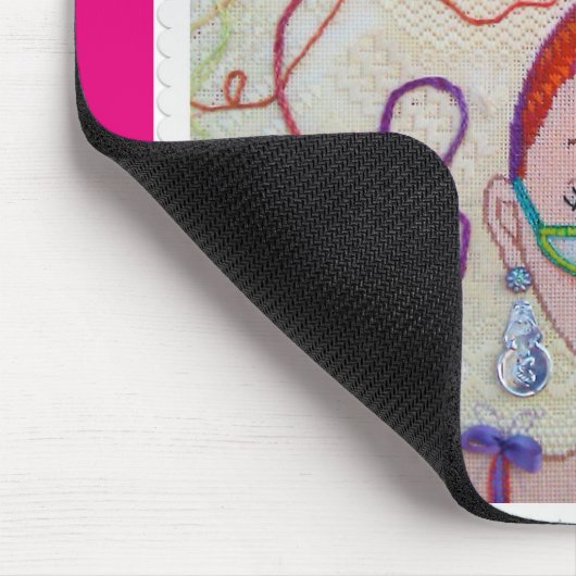 Faden-Kopf! Mausunterlage Mousepad (Ecke)