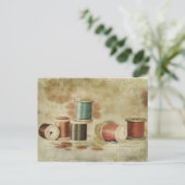 Fäden und Knöpfe Postkarte (Stehend Vorderseite)