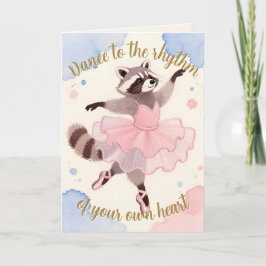 Fadenbemalte Kunst | Ballerina Classic Geburtstag Karte