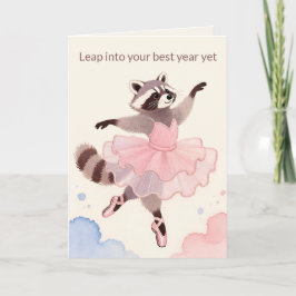 Fadenbemalte Kunst | Ballerina Moderner Geburtstag Karte