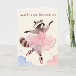 Fadenbemalte Kunst Ballerina Moderner Geburtstag Karte