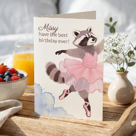 Fadenbemalte Kunst | Ballerina Name Geburtstag Karte