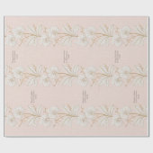 Fadenbemalte Kunst | Elfenbein-Orchidee Custom Geschenkpapier (Flach)