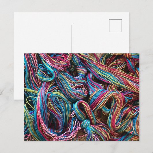 Fadenknäuel Postkarte (Vorne/Hinten)