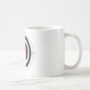 Fadenkreuz-Bullaugen-Ziel Kaffeetasse
