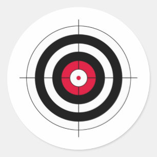 Fadenkreuz-Bullaugen-Ziel Runder Aufkleber