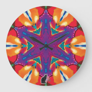 Fadenkreuz Kaleidoskop Große Wanduhr