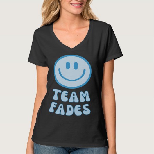 Fades or Braids Gender Reveal Retro Team Fades T-Shirt (Vorderseite)