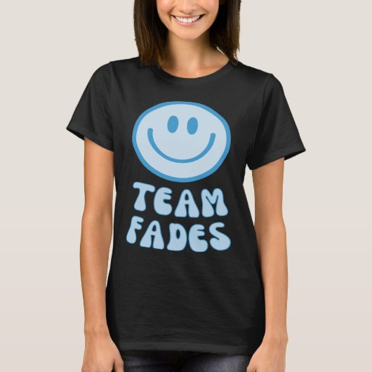 Fades or Braids Gender Reveal Retro Team Fades T-Shirt (Vorderseite)