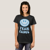 Fades or Braids Gender Reveal Retro Team Fades T-Shirt (Vorne ganz)