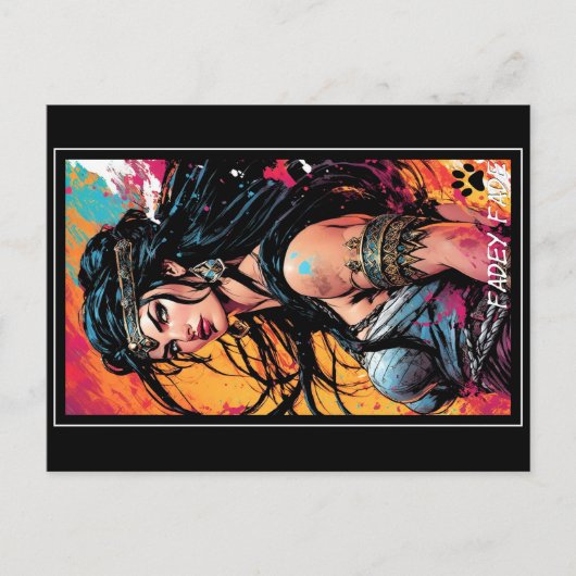 Fadey Barbarian Comic Style 01 Postkarte (Vorderseite)