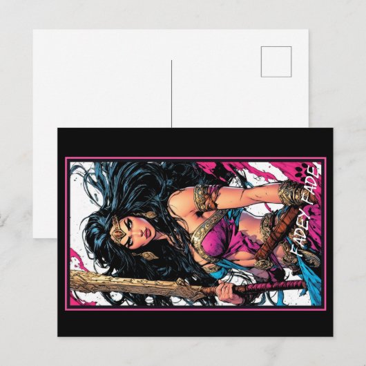 Fadey Barbarian Comic Style 03 Postkarte (Vorne/Hinten)