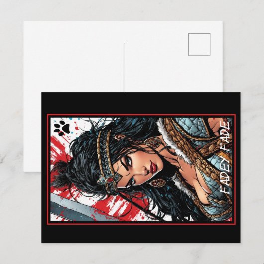 Fadey Barbarian Comic Style 04 Postkarte (Vorne/Hinten)